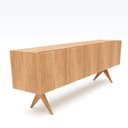 Ver imagem 1 de Balcão Buffet Aparador Lenny 229 Cm 5 Portas Laminado