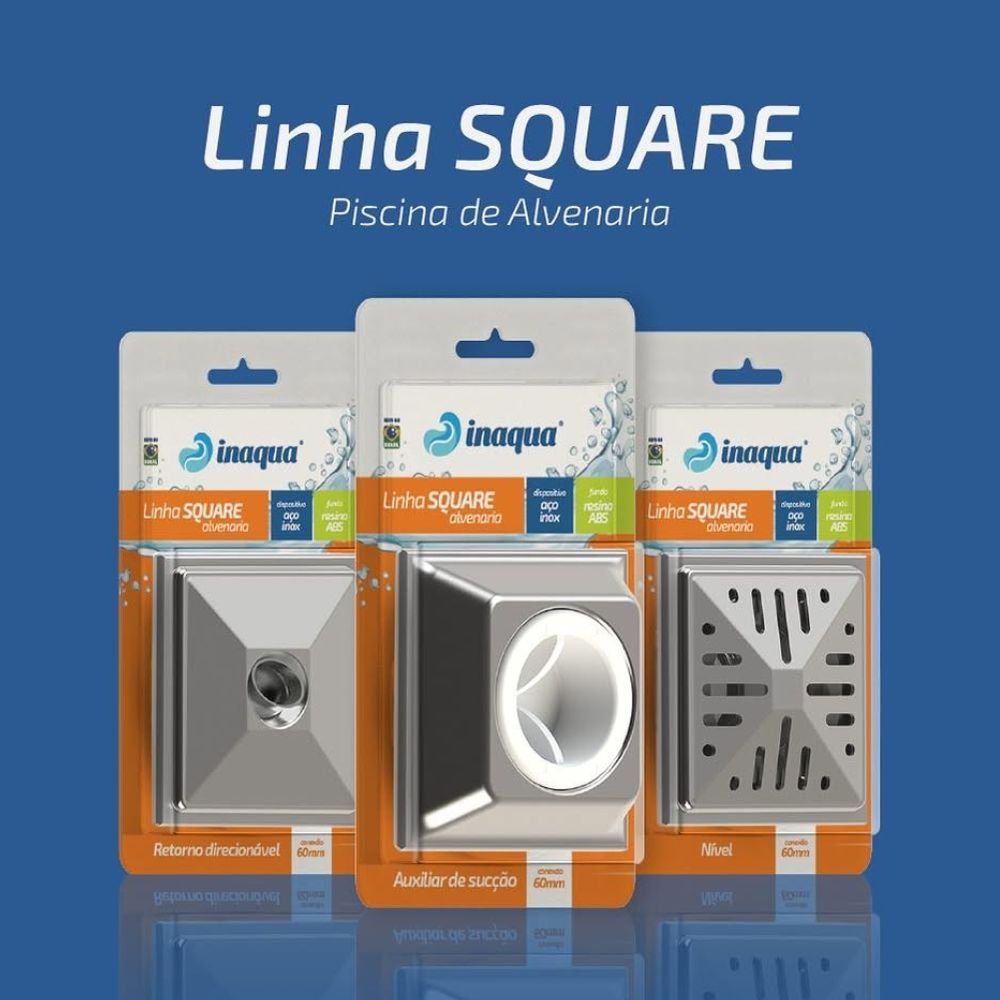 Dispositivo de Aspiração para Piscinas de Alvenaria Quadrado Square - 5