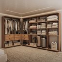 Ver imagem 1 de Guarda-Roupas Closet Modulado Alasca 360cm 6 Peças com 6 Gavetas e Cabideiros Freijó Carraro