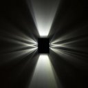 Ver imagem 2 de Arandela Externa Balizador 4 Aletas 2 Fachos Abertos Preto Alz36