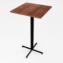 Ver imagem 2 de Mesa Alta Bar Bistrô Quadrada Madeira Industrial Black Tampo Imbuia Conjunto de Mesas e Cadeiras
