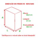 Ver imagem 4 de Armário Multiuso 2 Portas 1305 Castanho