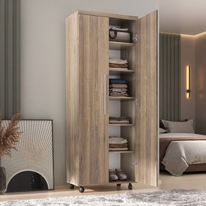 Armário Elegance 2 Portas 1305 Ilan Castanho