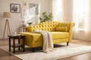 Ver imagem 1 de Recamier Decorativo Divã Styllus Lado Esquerdo Couro Amarelo