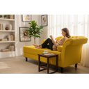 Ver imagem 2 de Recamier Decorativo Divã Styllus Lado Esquerdo Couro Amarelo