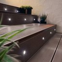 Ver imagem 6 de Kit 4 Embutido Chao Redondo LED 1W Preto Inox Deck Ali64
