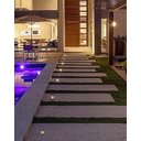 Ver imagem 5 de Kit 4 Embutido Chao Redondo LED 1W Preto Inox Deck Ali64