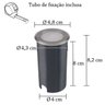 3 Embutido Chao Redondo Led 1w Preto Inox Ip67 3000k Ali64 - 3