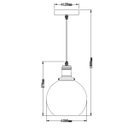 Ver imagem 6 de 2 Pendente Vidro Ambar Vintage Redondo Retro Globo Alz12