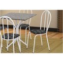 Ver imagem 3 de Conjunto de Mesa e 4 Cadeiras Thais com Tampo em Madeira MDF - Artefamol - Branco / Preto Floral