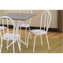 Ver imagem 3 de Conjunto de Mesa e 4 Cadeiras Thais com Tampo em Madeira MDF - Artefamol - Branco / Linho