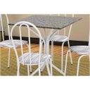 Ver imagem 2 de Conjunto de Mesa e 4 Cadeiras Thais com Tampo em Madeira MDF - Artefamol - Branco / Linho