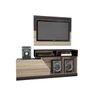 Combo Painel com Rack para TV até 40 Polegadas Facility - Caemmun - Capuccino/Avelã - 1