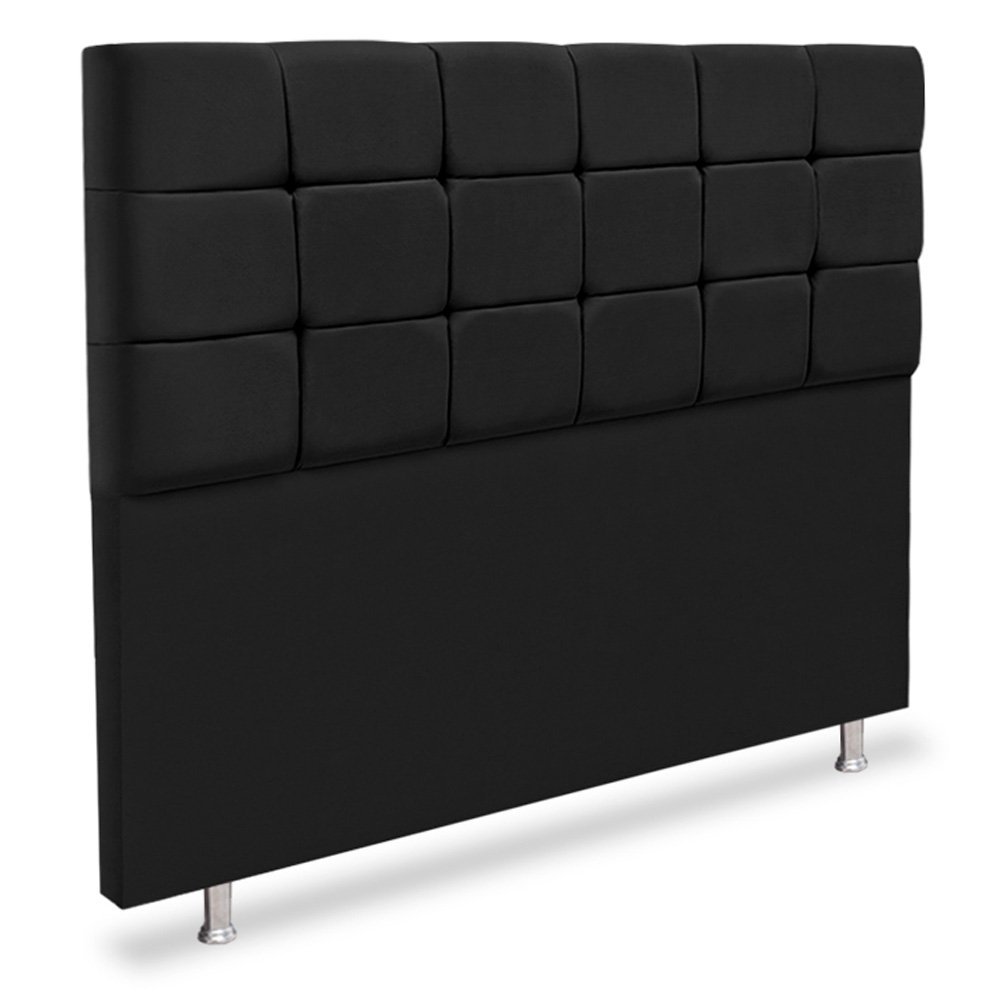 Cabeceira 160cm Bela Tecido Suede Preto Ísis Decor - 2