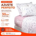 Ver imagem 7 de Jogo de Cama Casal Sultan Realce Premium 140 Fios 4 Peças Lençol com Elástico Olivia