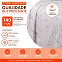 Ver imagem 5 de Jogo de Cama Casal Sultan Realce Premium 140 Fios 4 Peças Lençol com Elástico Olivia