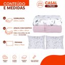 Ver imagem 4 de Jogo de Cama Casal Sultan Realce Premium 140 Fios 4 Peças Lençol com Elástico Olivia