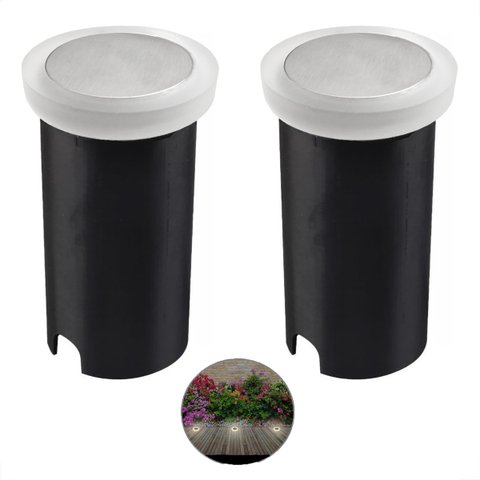 2 Balizador Embutido Redondo Solo Led 1W Externo ip67 Ali63