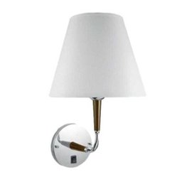 Arandela Quarto Cabeceira Tipo Abajur Braço com Madeira Ac570 - 1 Arandela Quarto Cabeceira Tipo Abajur Braço com Madeira Ac570 - 1