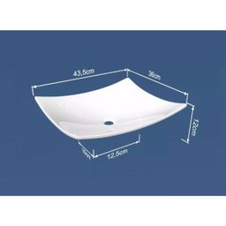 Cuba Pia De Apoio Para Banheiro Toleato Bari 43 Cm Marmorite Vermelho - 2