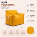 Ver imagem 2 de Puff Poltrona Infantil Criança Nuvem com Enchimento de Espuma - Tecido Bouclé Amarelo