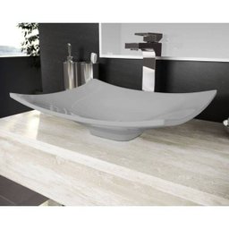 Cuba Pia De Apoio Para Banheiro Toleato Bari 43 Cm Marmorite Cinza / Grey - 1 Cuba Pia De Apoio Para Banheiro Toleato Bari 43 Cm Marmorite Cinza / Grey - 1