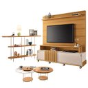 Ver imagem 1 de Estante Home Theater Bold Off White Cinamomo e Aparador Infinity e Kit Mesa de Centro Sky Cinamomo –
