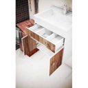 Ver imagem 2 de Gabinete para Banheiro Kit Vegas 50cm - Balcão + Espelheira + Marmorite - Branco Grey