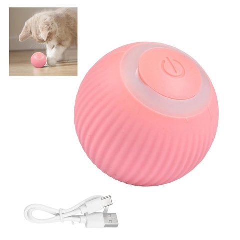 Bola Giratoria Gato Felino Pet Bolinha Animal de Estimaçao Usb Bateria Recarregavel Relaxante Brinqu