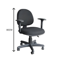 Ver imagem 2 de Cadeira de Escritório Home Office Executiva Ergonômica Giratória Braço Ajustável Preta