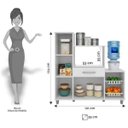 Ver imagem 4 de Armário de Cozinha com Fruteira e Nicho Ibiza Branco - Lumil Móveis