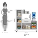 Ver imagem 5 de Armário de Cozinha com Fruteira e Nicho Ibiza Branco/castanho - Lumil Móveis