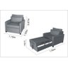 Poltrona Cama Meca_MM com 80cm interno que se Transforma em Sofá Cama Solteiro Super Resistente e Co - 5