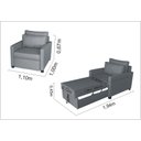 Ver imagem 5 de Poltrona Cama Meca_mm com 80cm Interno que Se Transforma em Sofá Cama Solteiro Super Resistente