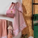 Ver imagem 3 de Jogo de Toalha de Banho Infantil 2 Peças Soft Kids com Lavabo Appel Rosa Fita - Bailarina