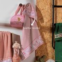 Ver imagem 5 de Jogo de Toalha de Banho Infantil 2 Peças Soft Kids com Lavabo Appel Rosa Fita - Bailarina