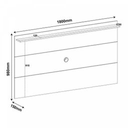 Painel para TV até 42 Polegadas Slim Artely Preto - 3