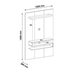 Painel Nexus - Pinho/Off White - Artely - 8