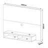 Painel Flash Ideal para TV até 42 Polegadas em Imbuia Amendoa/Preto Artely - 3
