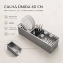 Ver imagem 2 de Calha Canal Organizador Escorredor Gourmet Inox 60cm Goldenx