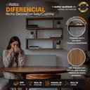 Ver imagem 3 de Nicho de Parede Decorativo Freijó Zig para Sala Quarto Hall