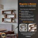 Ver imagem 2 de Nicho de Parede Decorativo Freijó Zig para Sala Quarto Hall