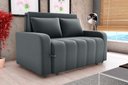 Ver imagem 2 de Sofá Cama Amora Veludo Cinza E425 - Matrix
