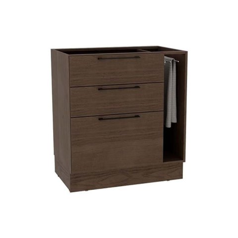 Balcão de Cozinha Amsterdam Ph 3139 C/ 3 Gavetas 1 Toalheiro e Divisor de Talheres S/ Tampo 80cm