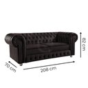 Ver imagem 2 de Namoradeira Chesterfield Bourbon 3 Lugares Via Encanto Veludo Verde