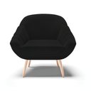 Ver imagem 4 de Kit 02 Poltronas Giovana Linho Pés Palito Natural - D’Rossi - A79 Preto