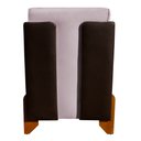 Ver imagem 4 de Kit 2 Poltronas Composê Heloisa Couro Marrom Veludo Rosê