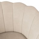 Ver imagem 3 de Poltrona Decorativa Pétala Veludo Bege Claro Pés Palito