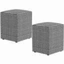 Ver imagem 1 de Kit 02 Puffs Quadrado Decorativo L02 Pied Poule - Lyam Decor