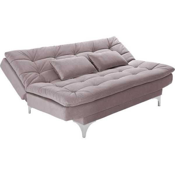 Sofá-Cama 3 Lugares Prátic Suede Liso Marrom Claro - Império Estofados - 1